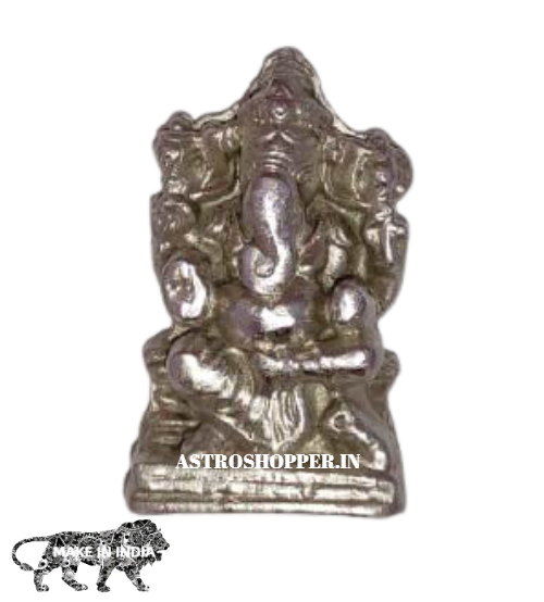 Parad Ganesh Statue (135gm.) in 80% Pure Mercury ( Activated & Siddh )
